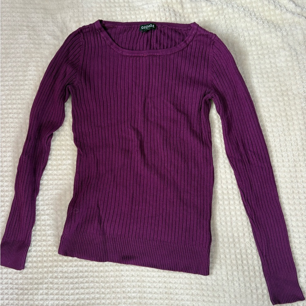George Purple Crew Neck Sweater